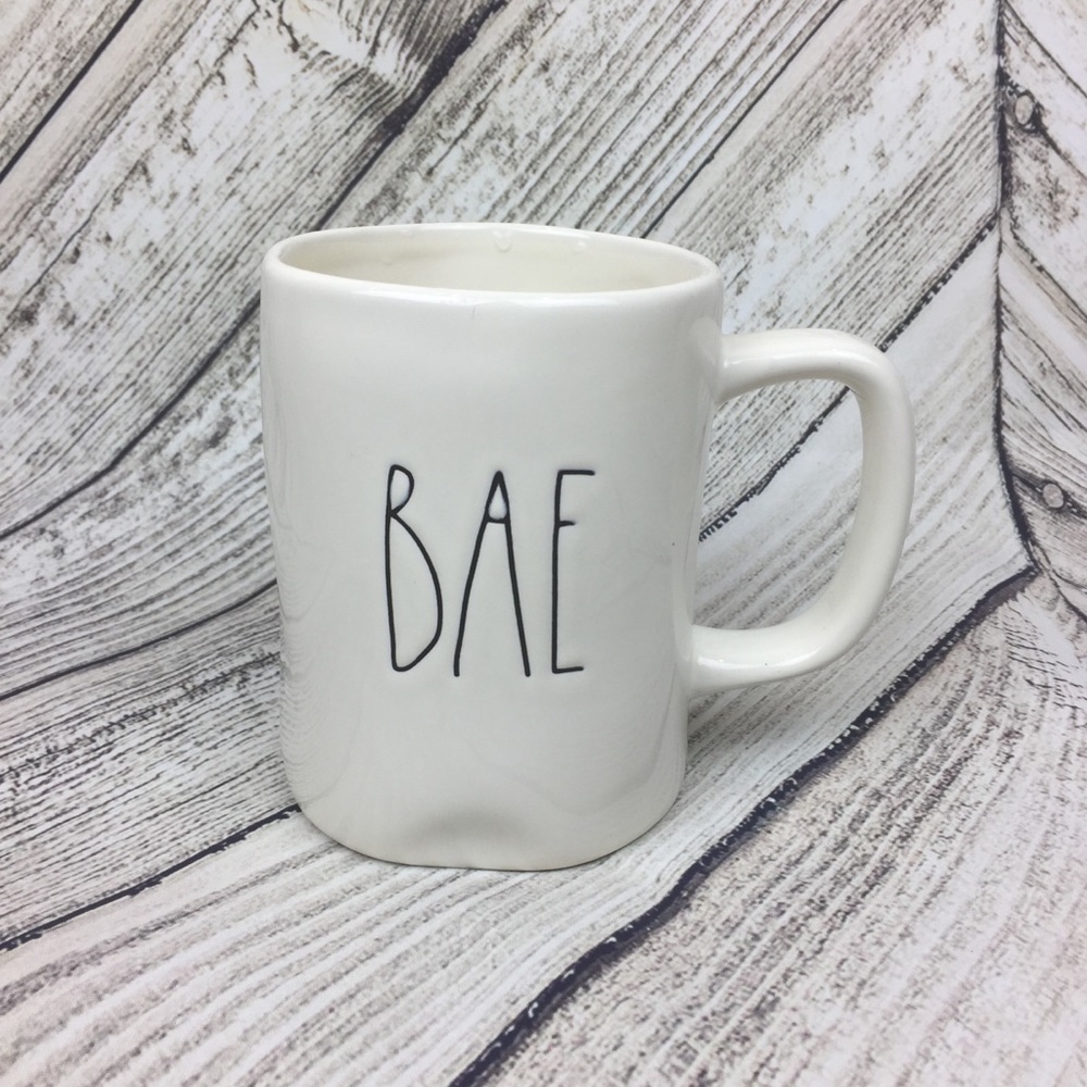 Rae Dunn Bae White Ceramic Coffee Mug